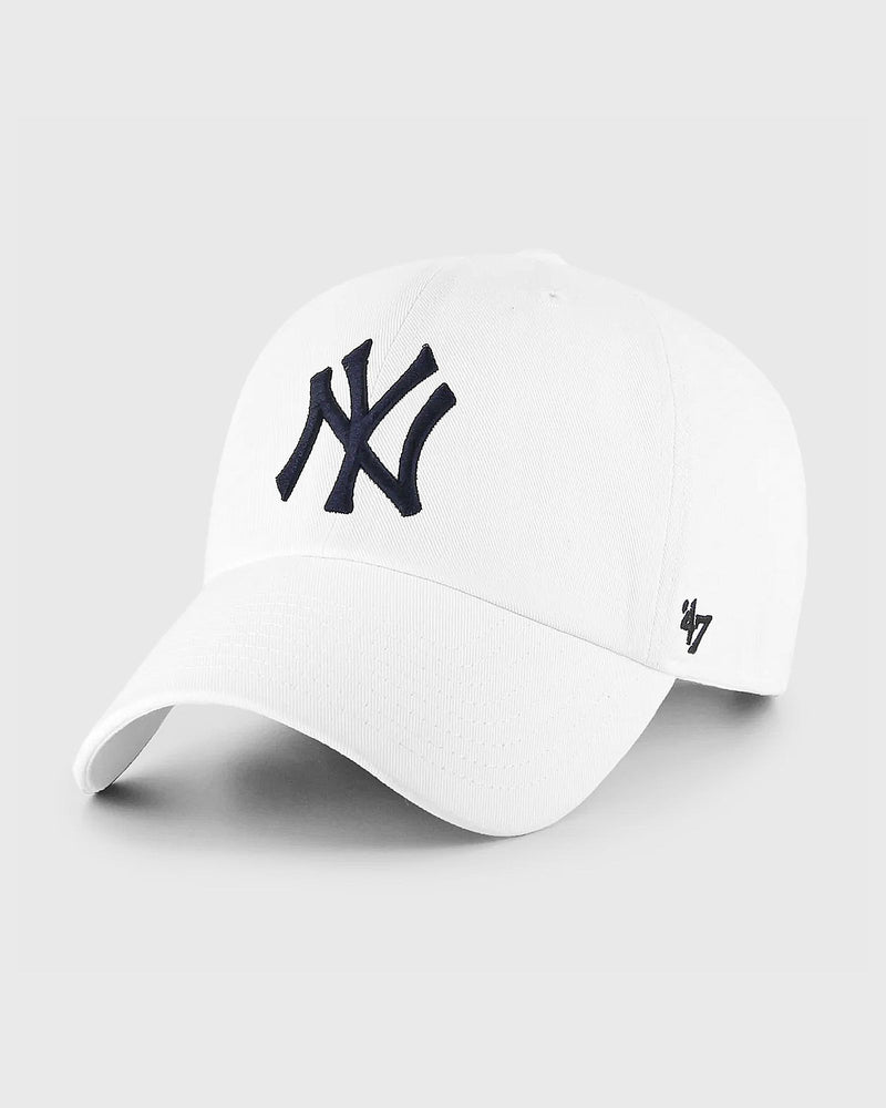 Sporty & Rich Yankees Serif Hat White