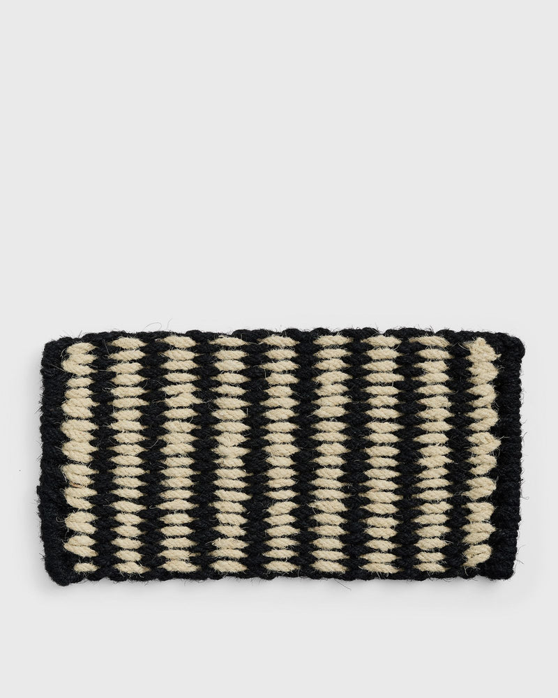 Hay Coco Door Mat-stripe Wide black|white