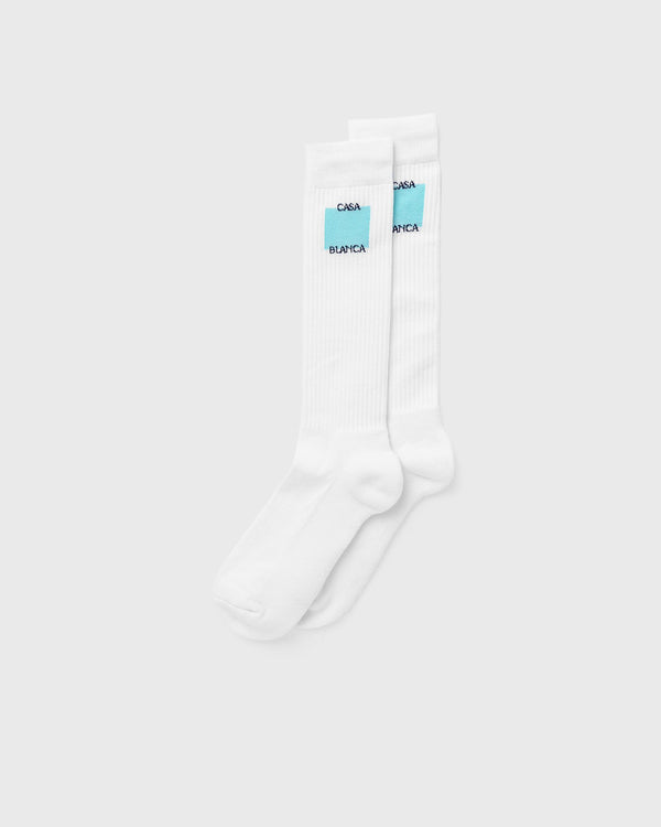 Casablanca MID CALF RIBBED SPORT SOCK white