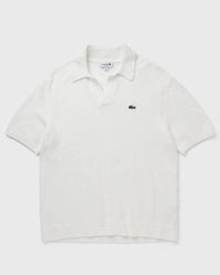Lacoste Classic Fit Bouclò Knit Polo Shirt White
