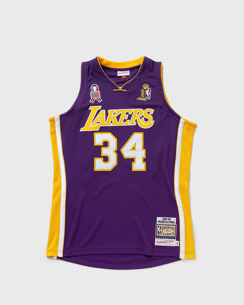 Mitchell & Ness NBA Authentic Finals Jersey LOS Angeles Lakers 2001-02 Shaquille O'neal #34 purple