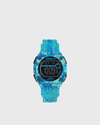 Adidas Traslucent Blue Resin Case Black Dial Traslucent Blue Resin Strap