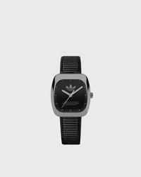 Adidas IP Gunmetal SST Case Black Dial Black Leather Strap multi