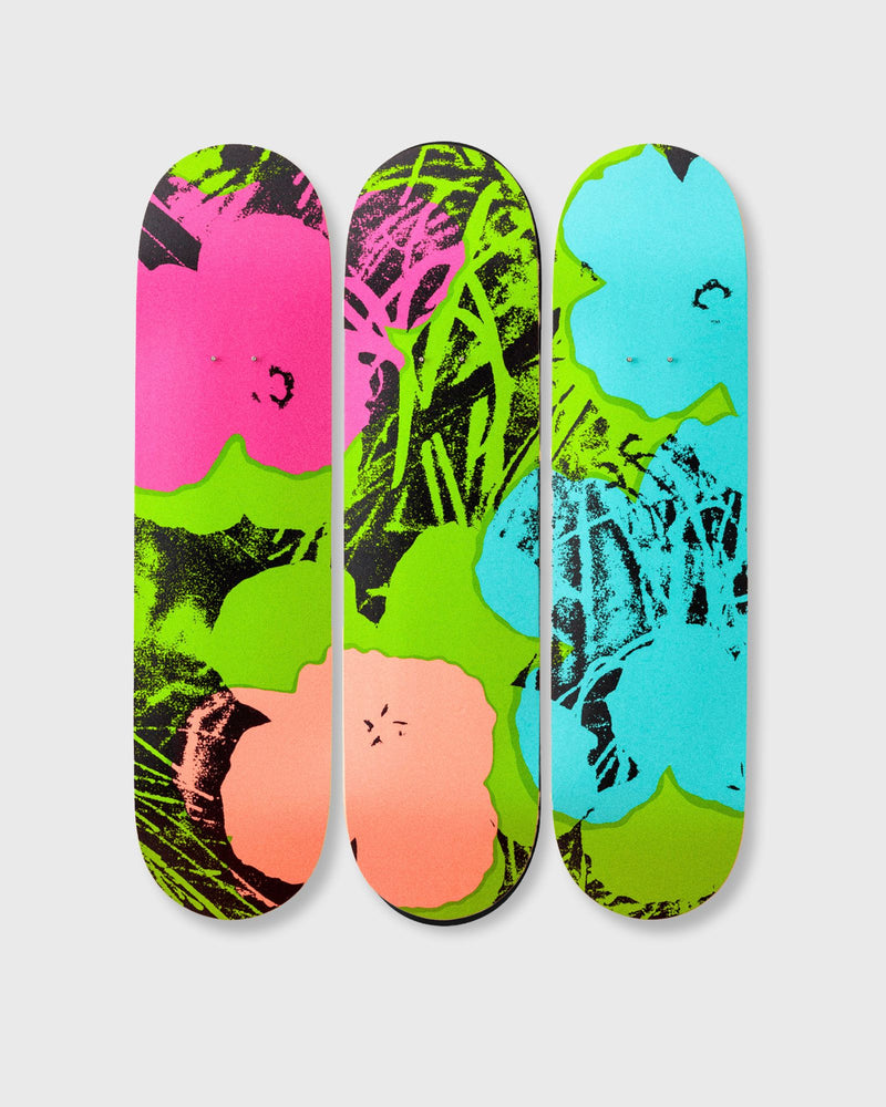 The Skateroom Andy Warhol Flowers Decks - Green/Pink 3-Pack multi