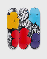 The Skateroom Andy Warhol Flowers Decks- Grey/red 3-pack multi