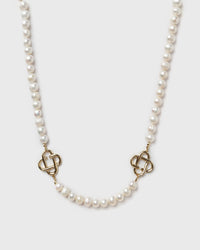 Casablanca Medium Pearl LOGO Necklace