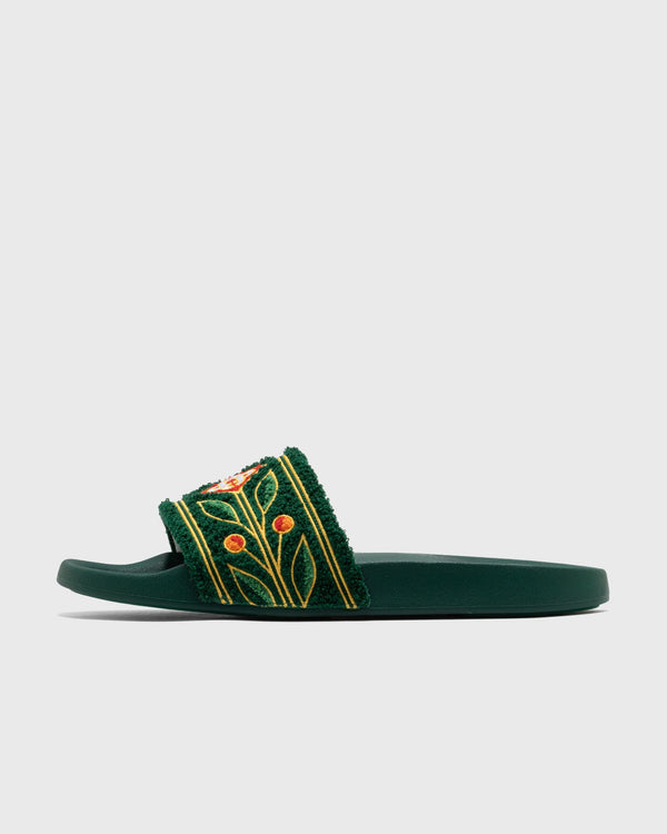 Casablanca Embroidered Terry Slider