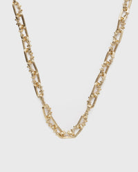 Casablanca Small C LINK Column Necklace gold