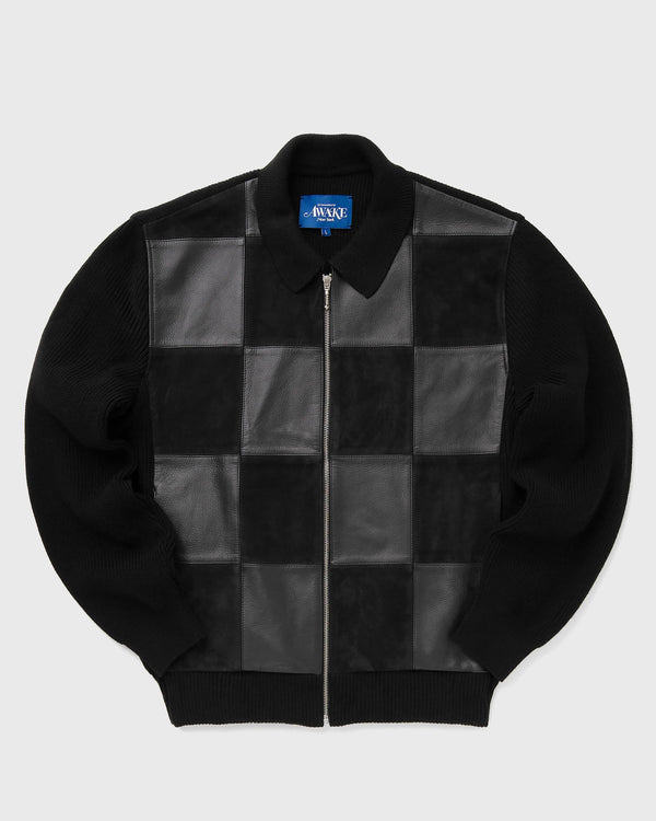 Awake CHECKERBOARD ZIP FRONT black