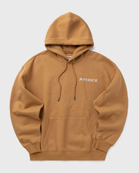 Avirex STACKED LOGO HOODIE brown