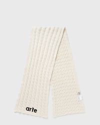 Arte Antwerp Textured Logo Scarf beige