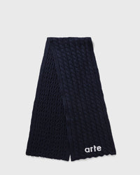 Arte Antwerp Textured Logo Scarf blue