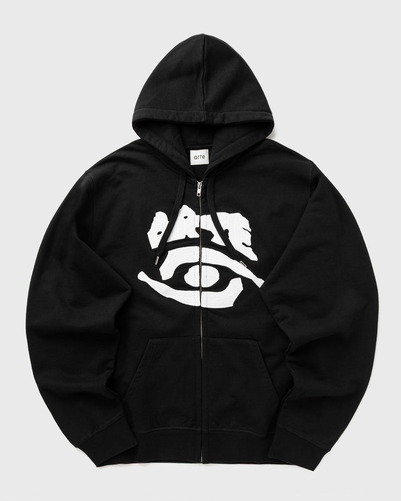Arte Antwerp Eye Front Zip Hoodie black