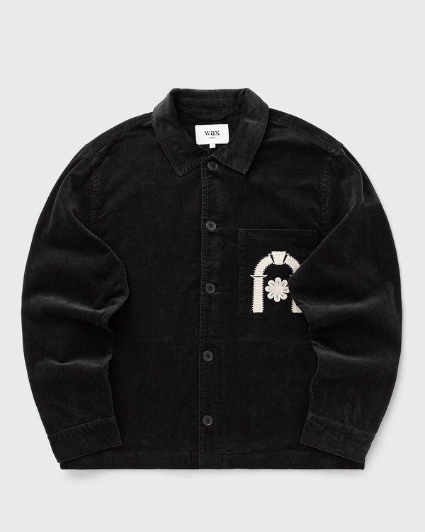 Wax London ROCKLEY OVERSHIRT VELVET APPLIQUE black