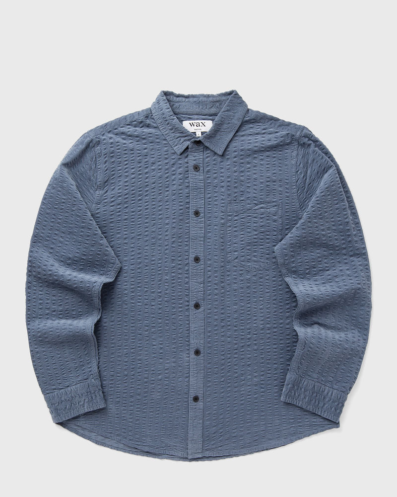 Wax London Shelly Shirt Seersucker CORD blue
