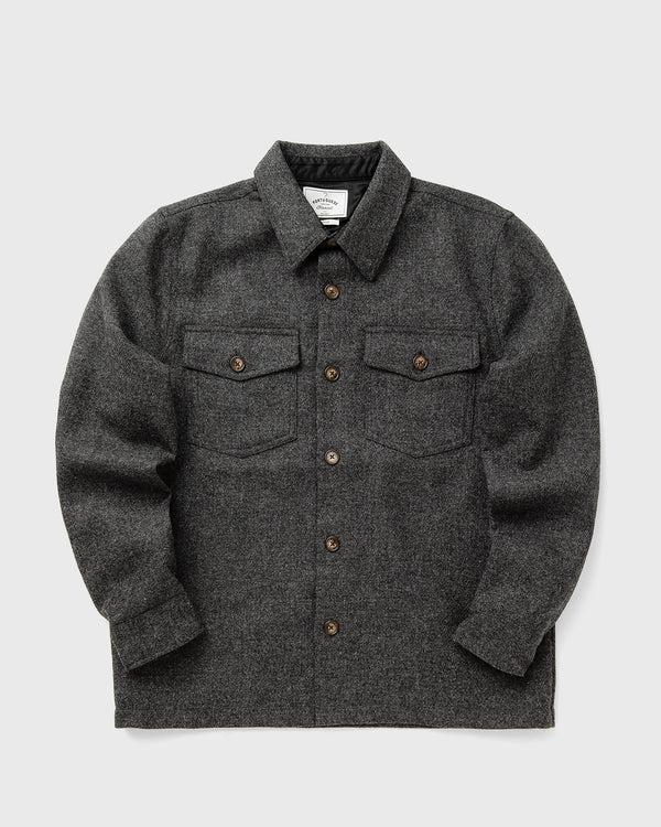 Portuguese Flannel WOOL FIELD OVERSHIRT blue