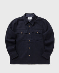 Portuguese Flannel WOOL Field Overshirt blue