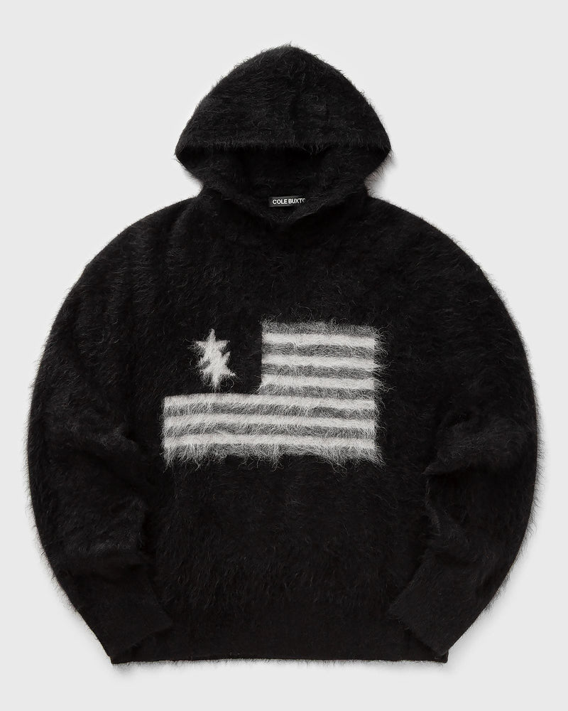 Cole Buxton TWO STAR FLAG KNIT Hoodie black