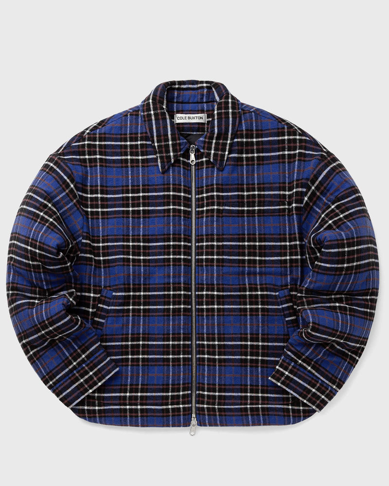 Cole Buxton Flannel Overshirt blue