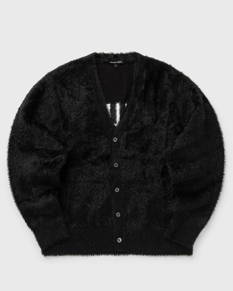 Boiler Room Hairy Cardigan black