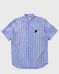 Comme des Garçons Play Black Emblem Woven Shirt Blue