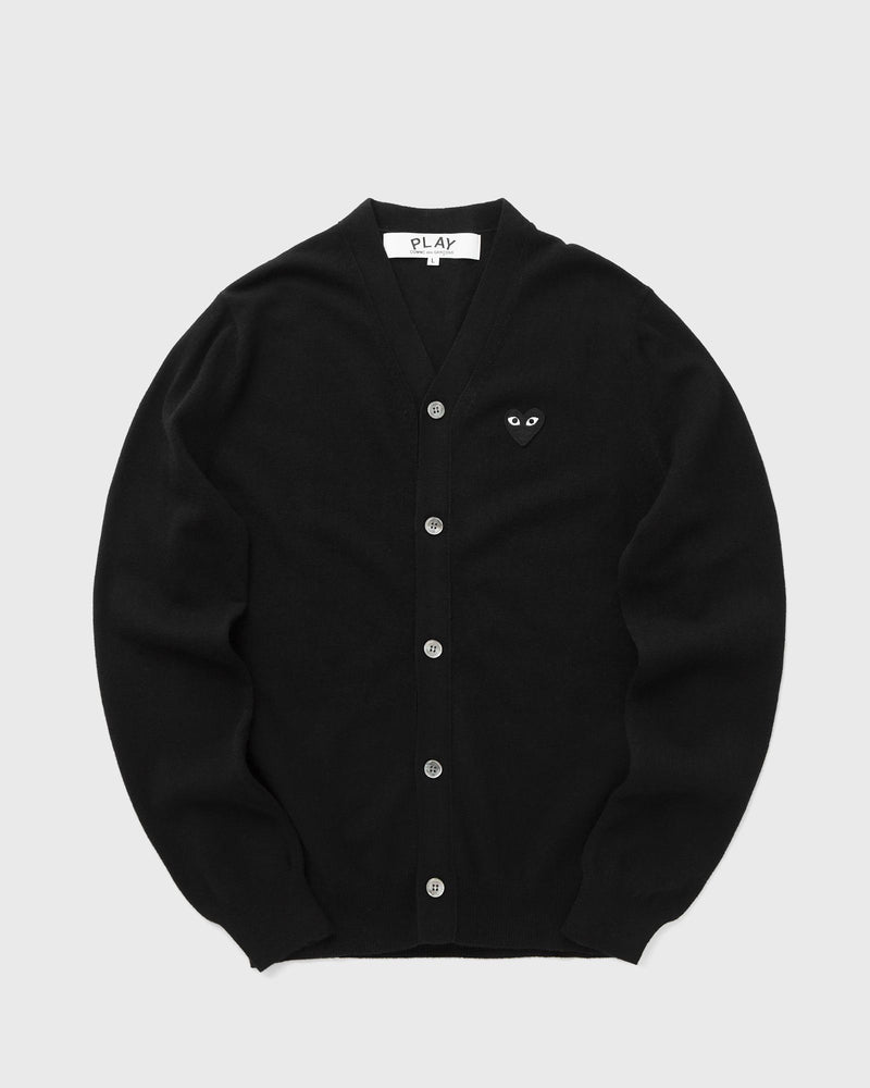 Comme des Garons Play V-NECK CARDIGAN BLACK EMBLEM KNIT black