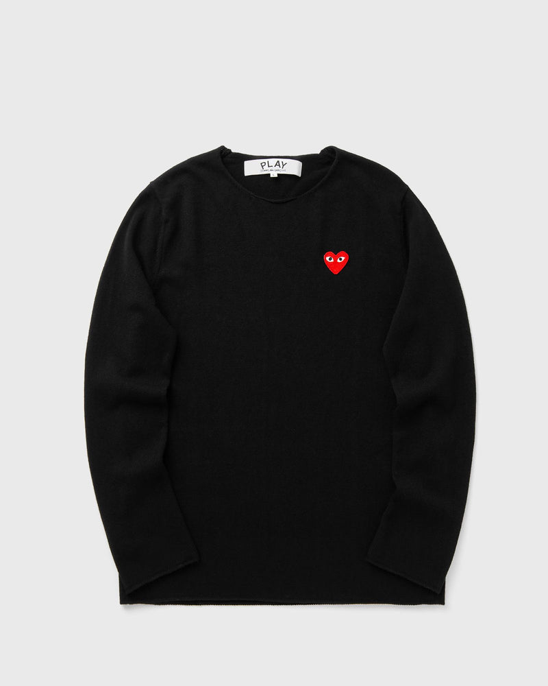 Comme Des Garçons Play Sweater Red Emblem Knit Black