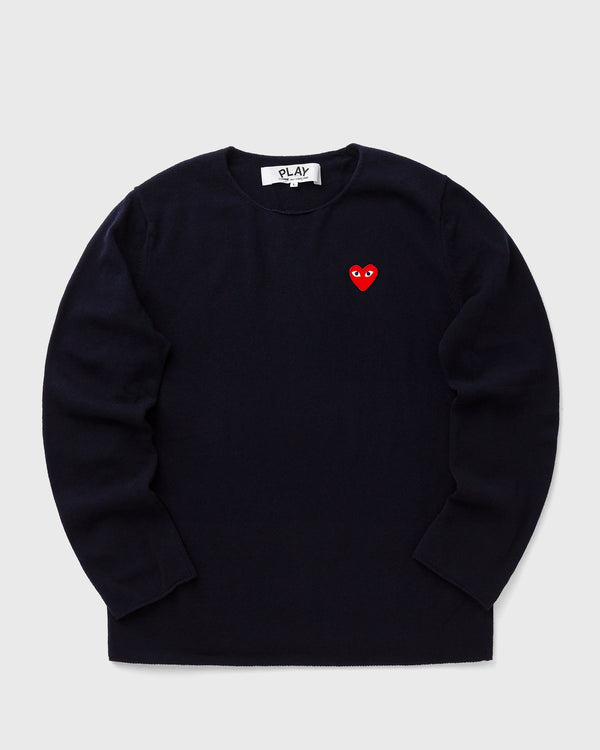 Comme des Garons Play SWEATER RED EMBLEM KNIT blue