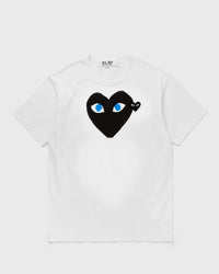 Comme des Garçons Play Tee Black Emblem Knit White