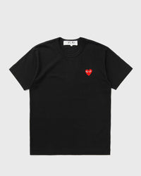 Comme Des Garçons Play RED Heart Emblem TEE black