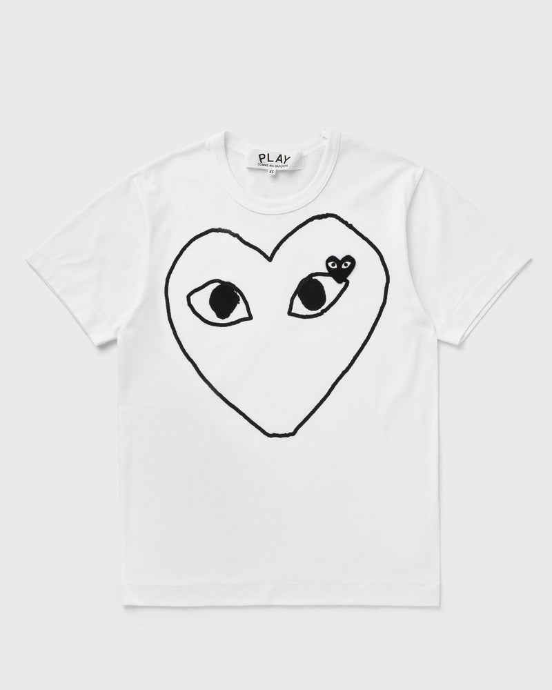 Comme des Garons Play BLACK HEART EMBLEM TEE beige