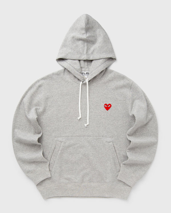 Comme des Garçons Play SWEATSHIRT RED EMBLEM KNIT grey