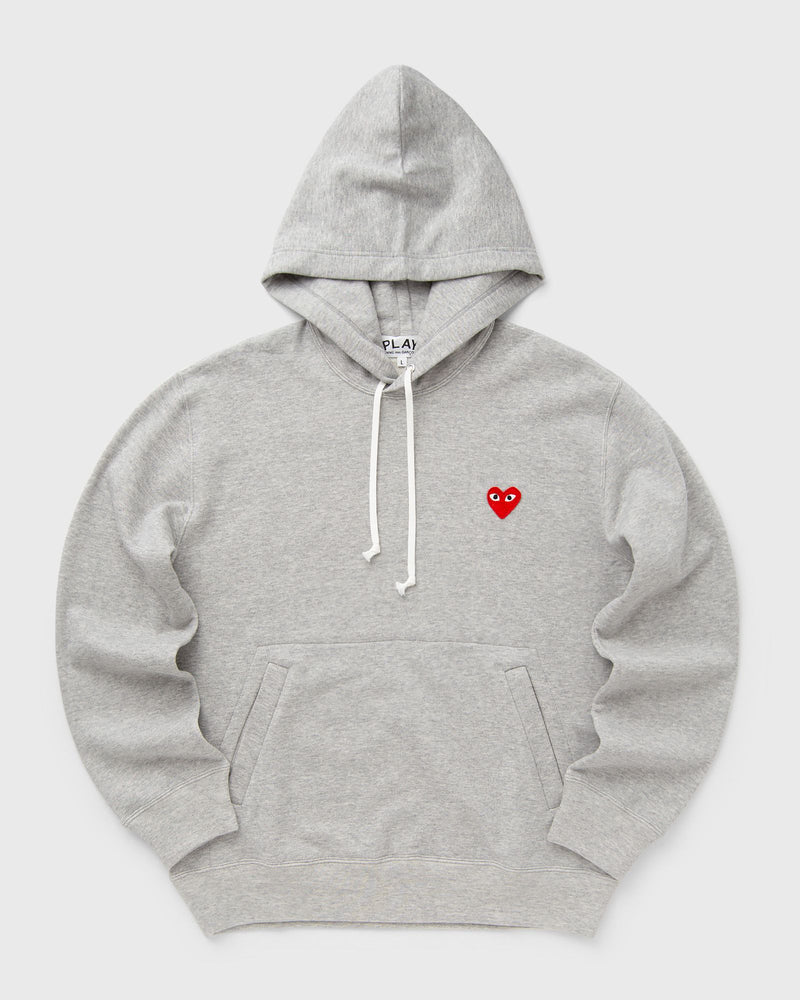 Comme des Garons Play SWEATSHIRT RED EMBLEM KNIT grey