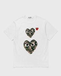 Comme des Garçons Play Tee Red Emblem Knit White