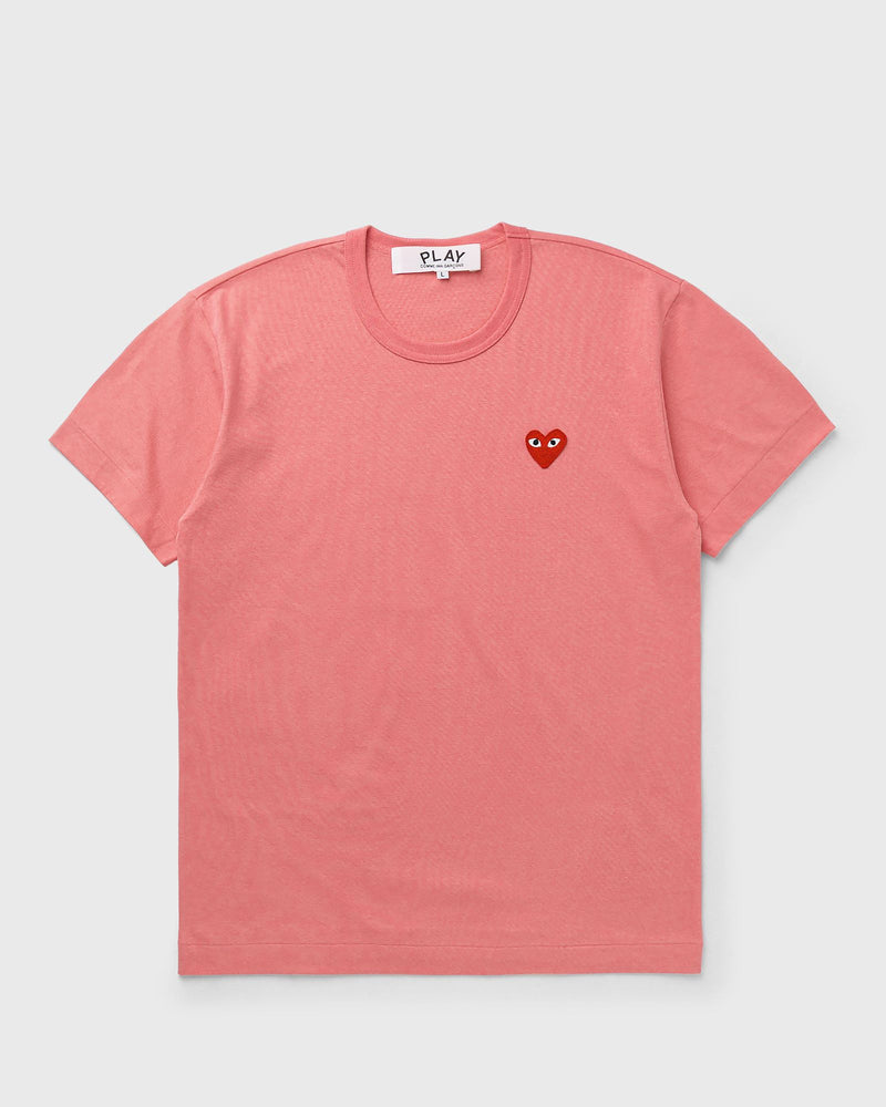 Comme des Garons Play RED EMBLEM TEE pink