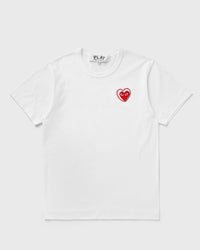 Comme Des Garçons Play Metalstone Heart Emblem TEE white