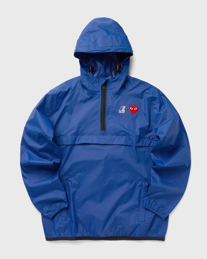 Comme des Garons Play X K Way Half Zip Jacket blue