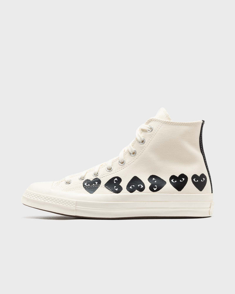 Comme des Garons Play X CONVERSE Chuck Taylor 70 Multiheart High Top beige