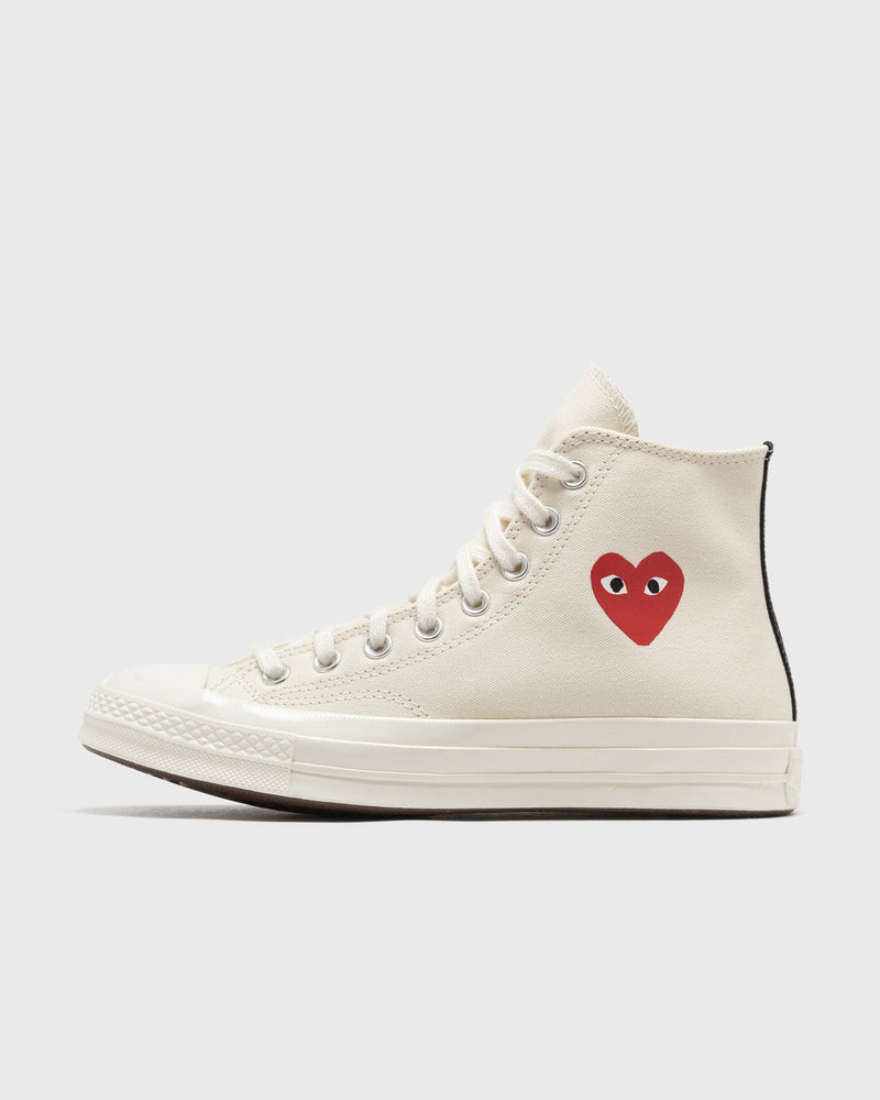 Comme des Garons Play X CONVERSE Chuck Taylor 70 Small Heart High Top beige