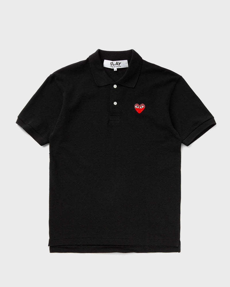 Comme des Garons Play T-SHIRT RED EMBLEM KNIT black
