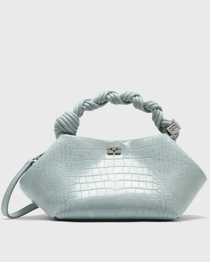 Ganni Bou Small Croco Blue