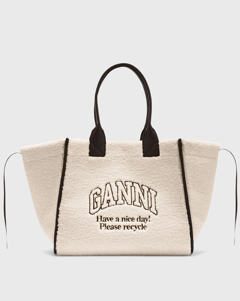 Ganni Shopper Shearling Beige