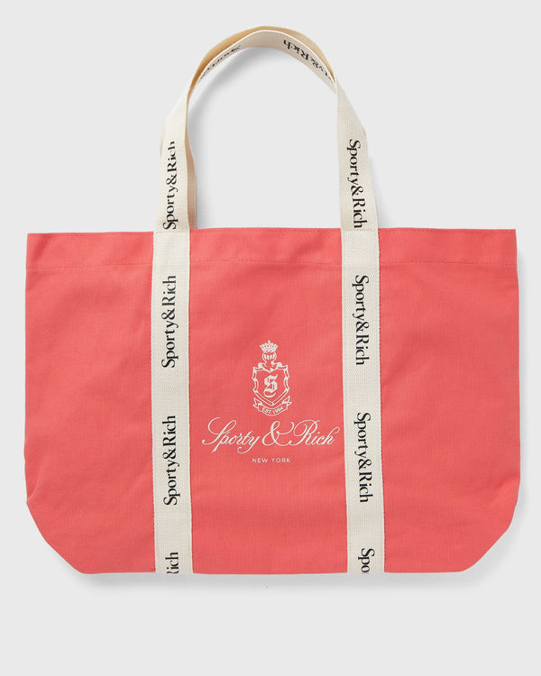 Sporty & Rich Vendome Club Tote Bag Cotton red