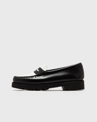 G H Bass Weejun Penny Lthr Black|White