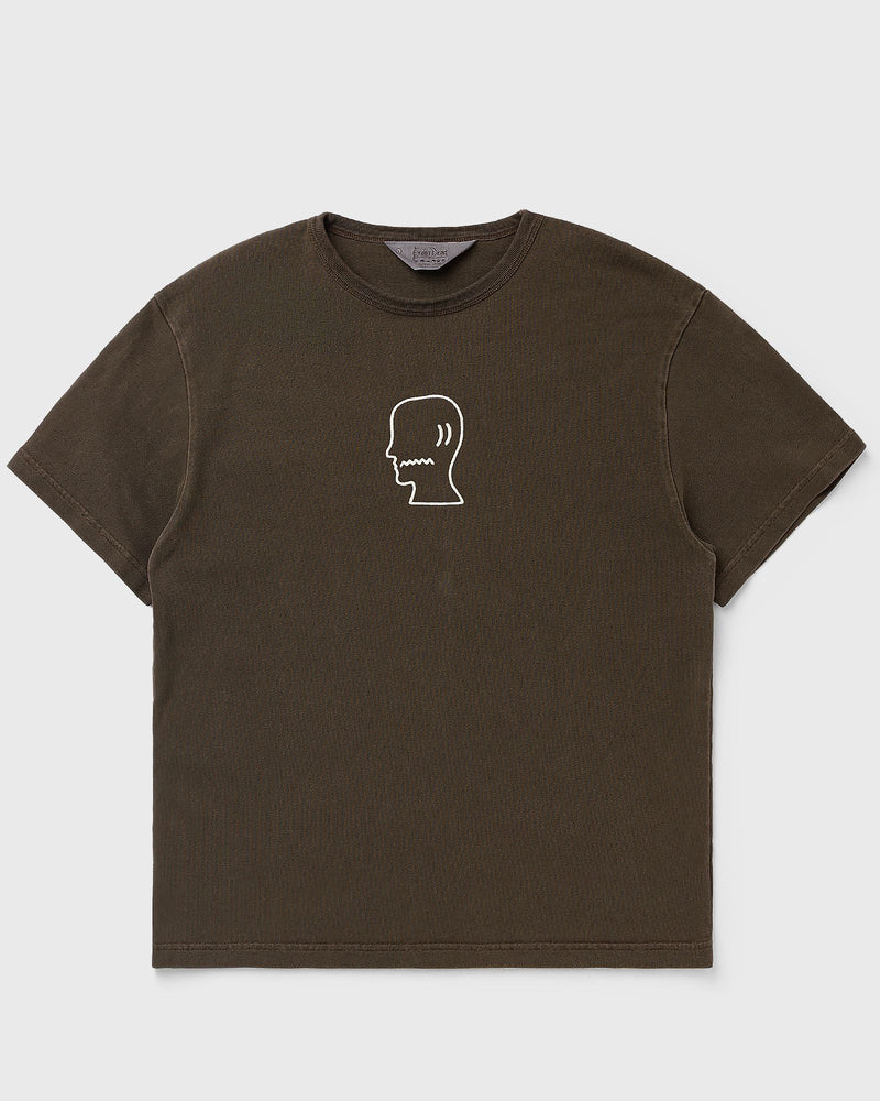 Brain Dead Heavyweight 3D Embroidery Logohead TEE brown
