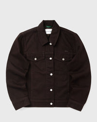 Lacoste Slim Fit Buttoned Denim Jacket Brown