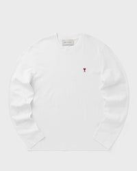 AMI Paris Red AMI de Coeur Longlseeves Tshirt White