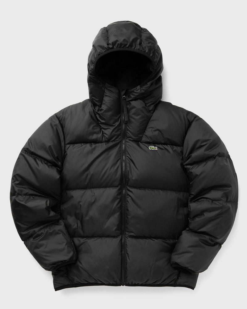 Lacoste Short Water Repellent Hooded Puffed Jacket black