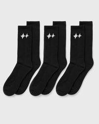 BSTN Brand BSTN Cushioned Crew Socks Three Pack black