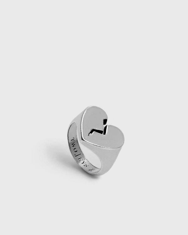 TwoJeys Broken Heart Ring silver